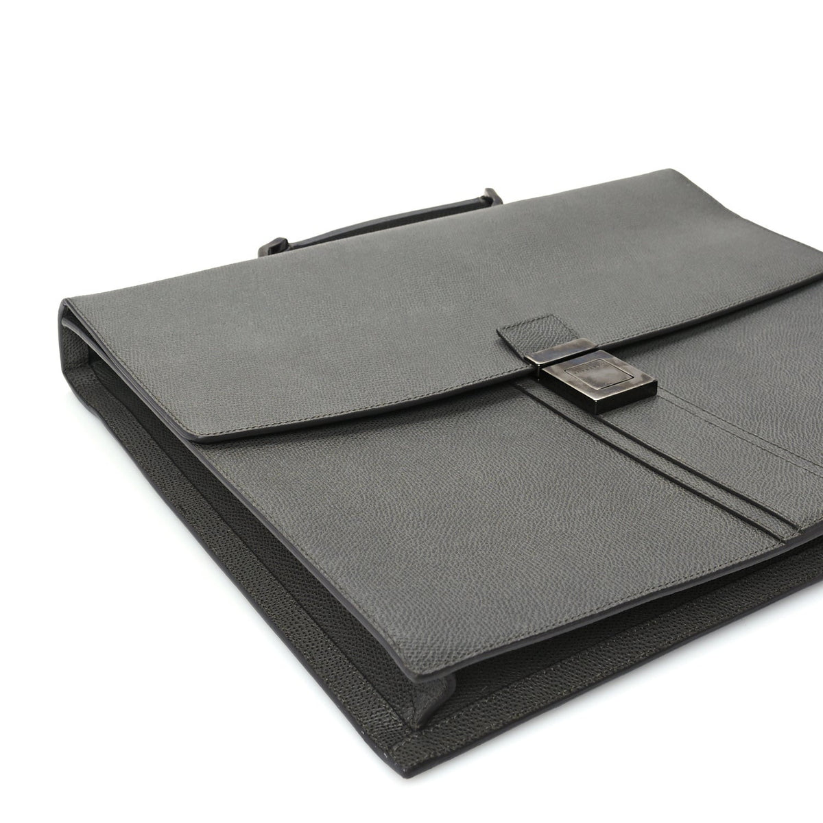 Burberry London Calfskin Blackford Briefcase Grey 7 of 8
