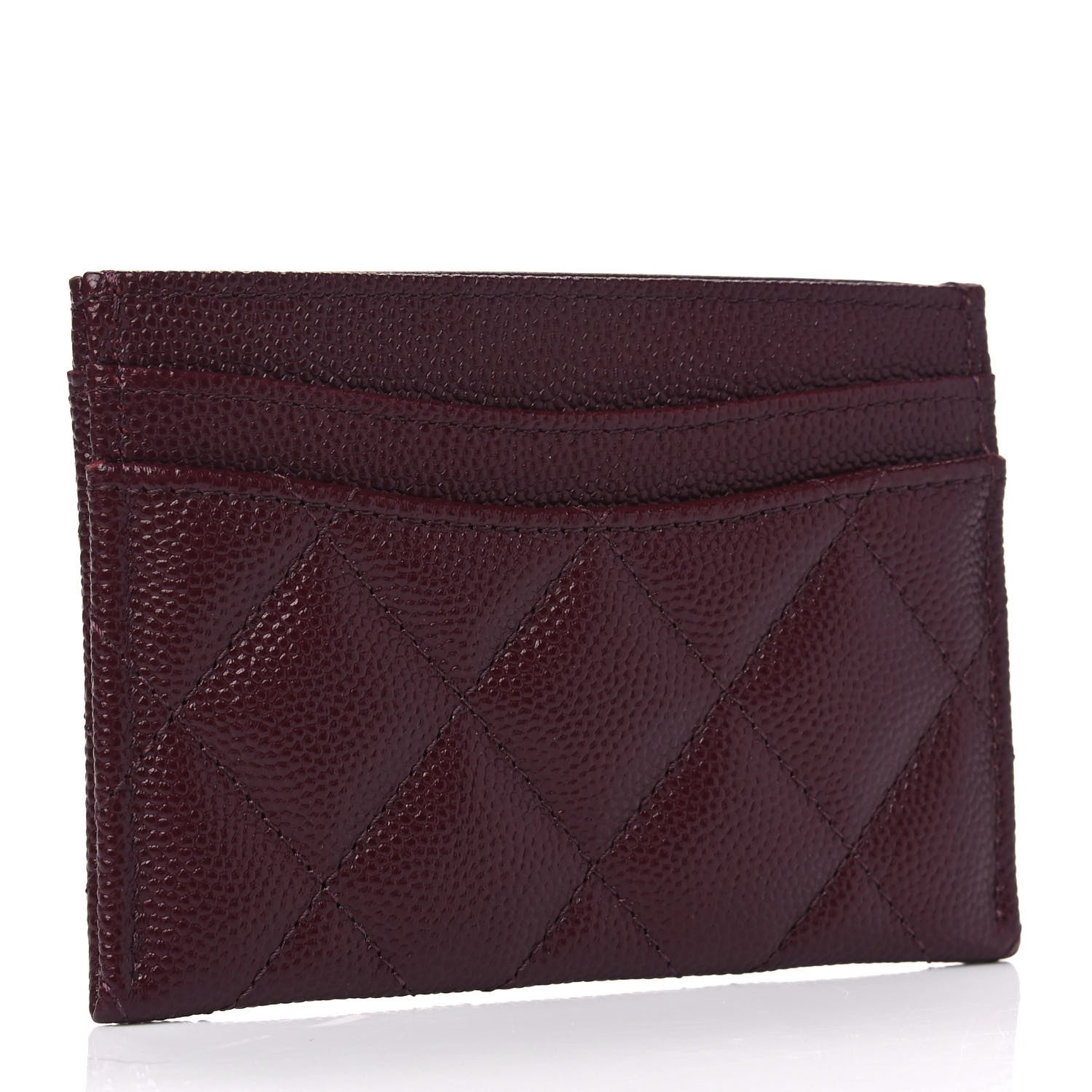Chanel Caviar Quilted Card Holder Burgundy 2 of 4