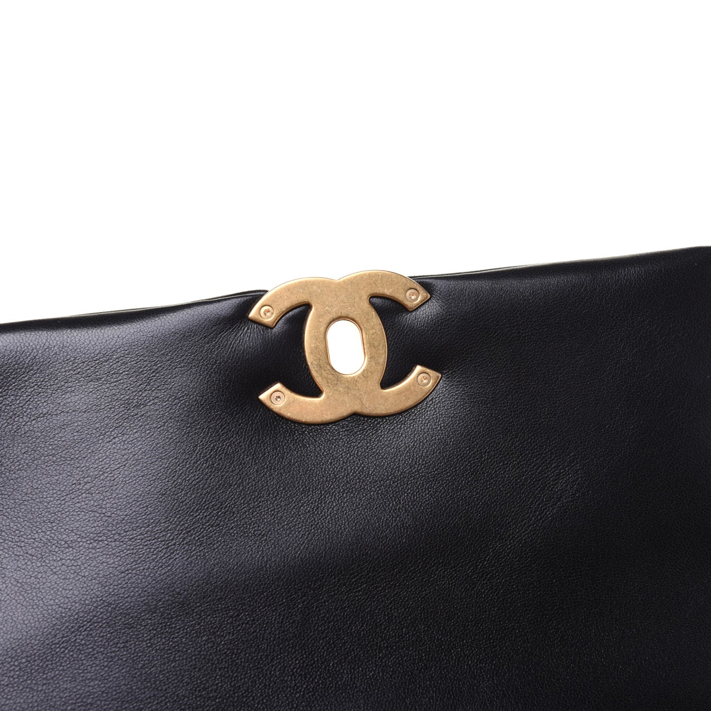 Lambskin Quilted Medium 19 Flap Black