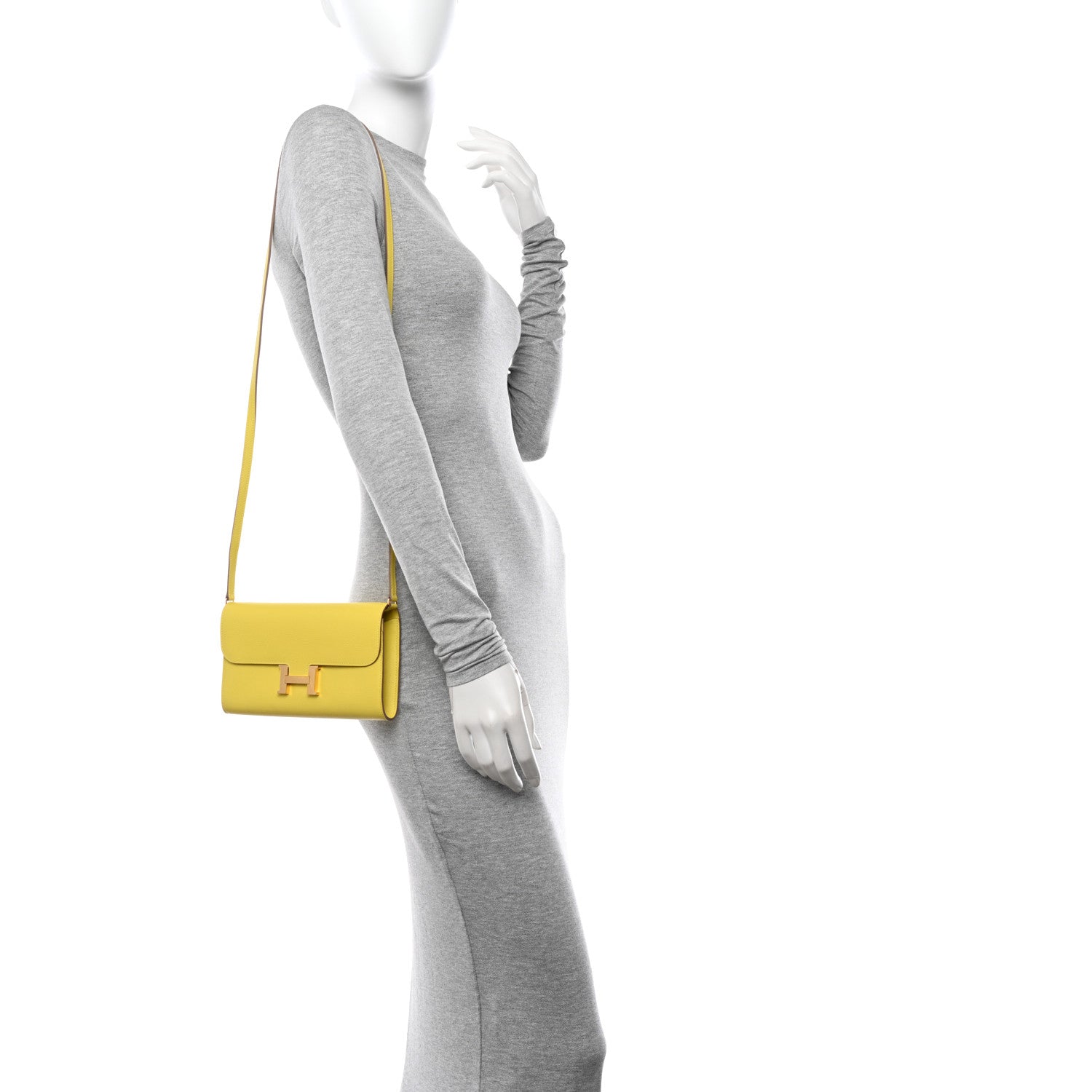 Hermes Evercolor Constance Wallet To Go Lime 3 of 11