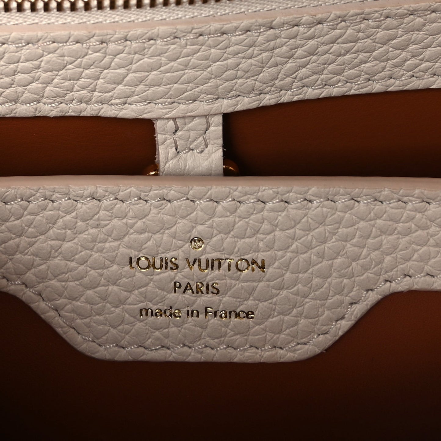 Shearling Calfskin Capucines BB White