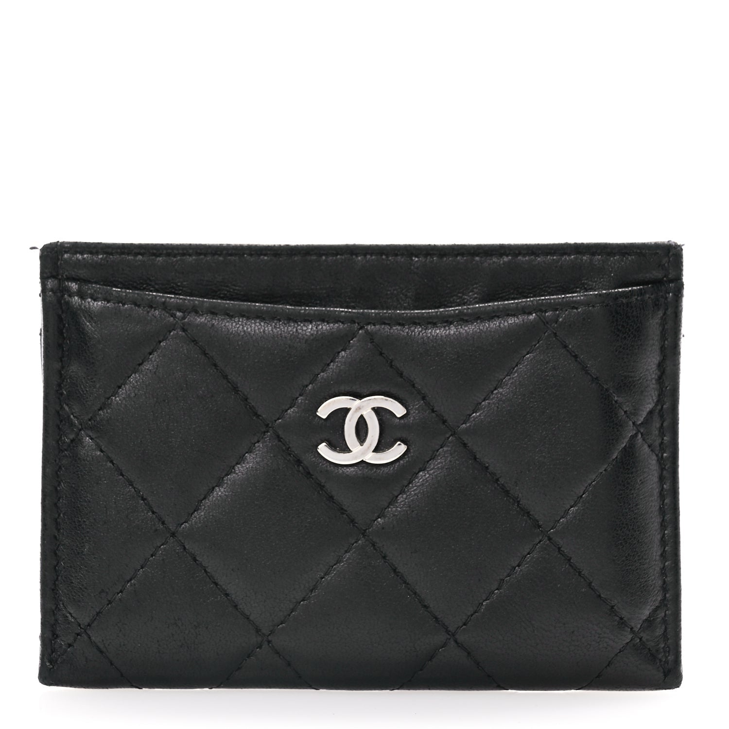 Chanel Lambskin Quilted Card Holder Black 1 of 7