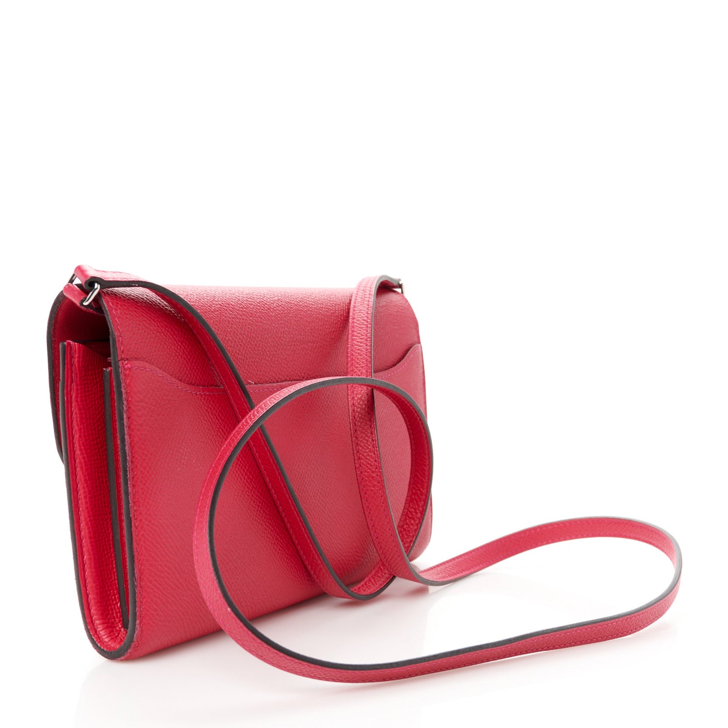 Epsom Alligator Constance Wallet To Go Rose Extreme Sable