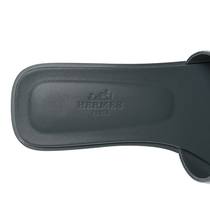 Hermes Epsom Oran Sandals 36 Gris Antarctique 7 of 9