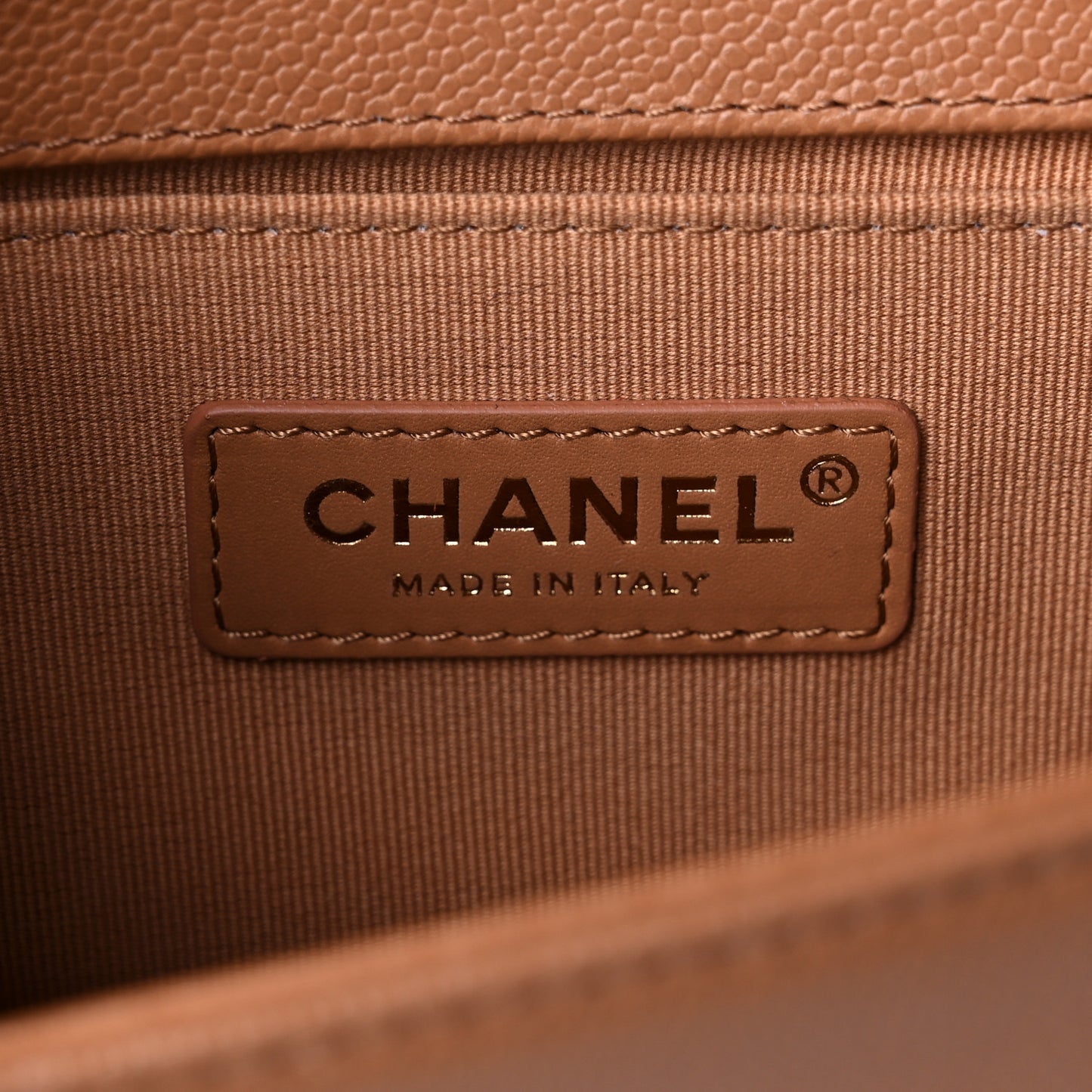 Caviar Quilted Small Boy Flap Brown