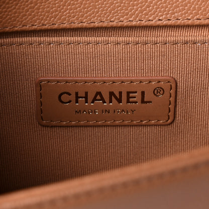 Chanel Caviar Quilted Small Boy Flap Brown 6 of 10