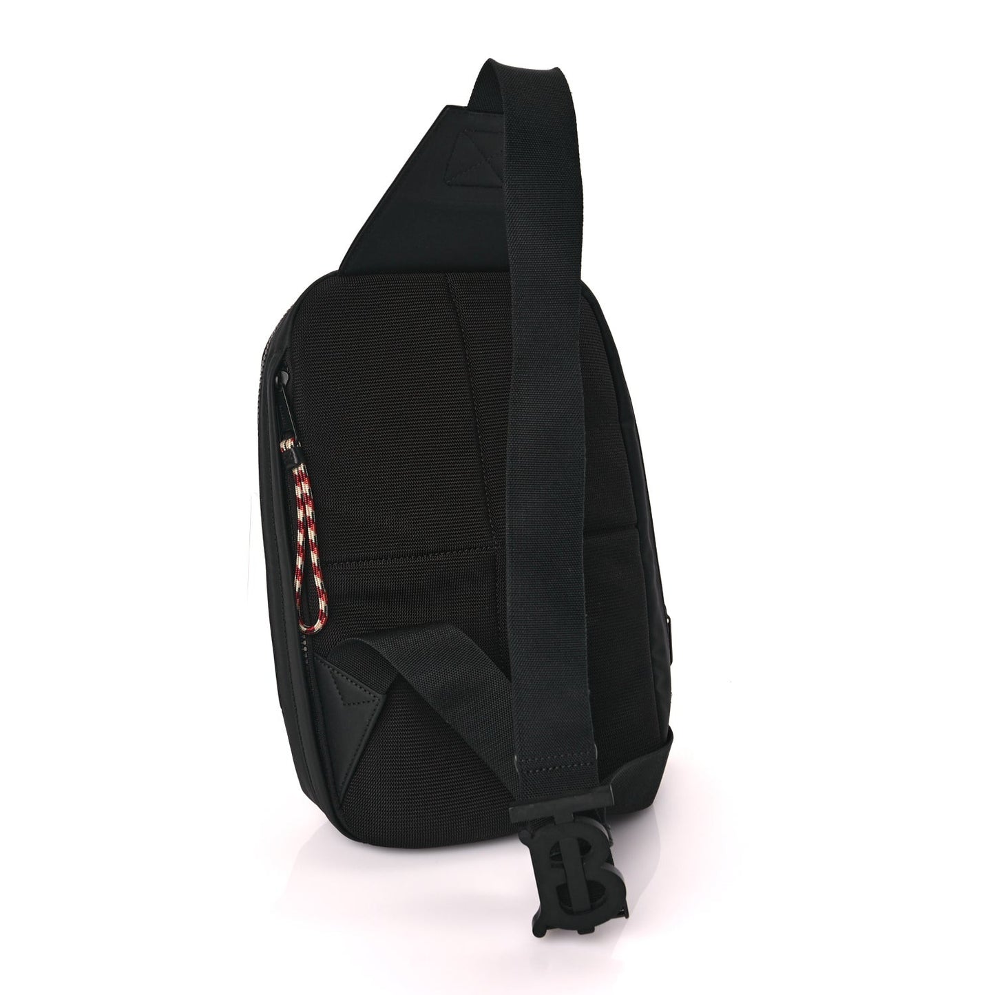 Coated Canvas Horseferry Blaze Crossbody Bag Black