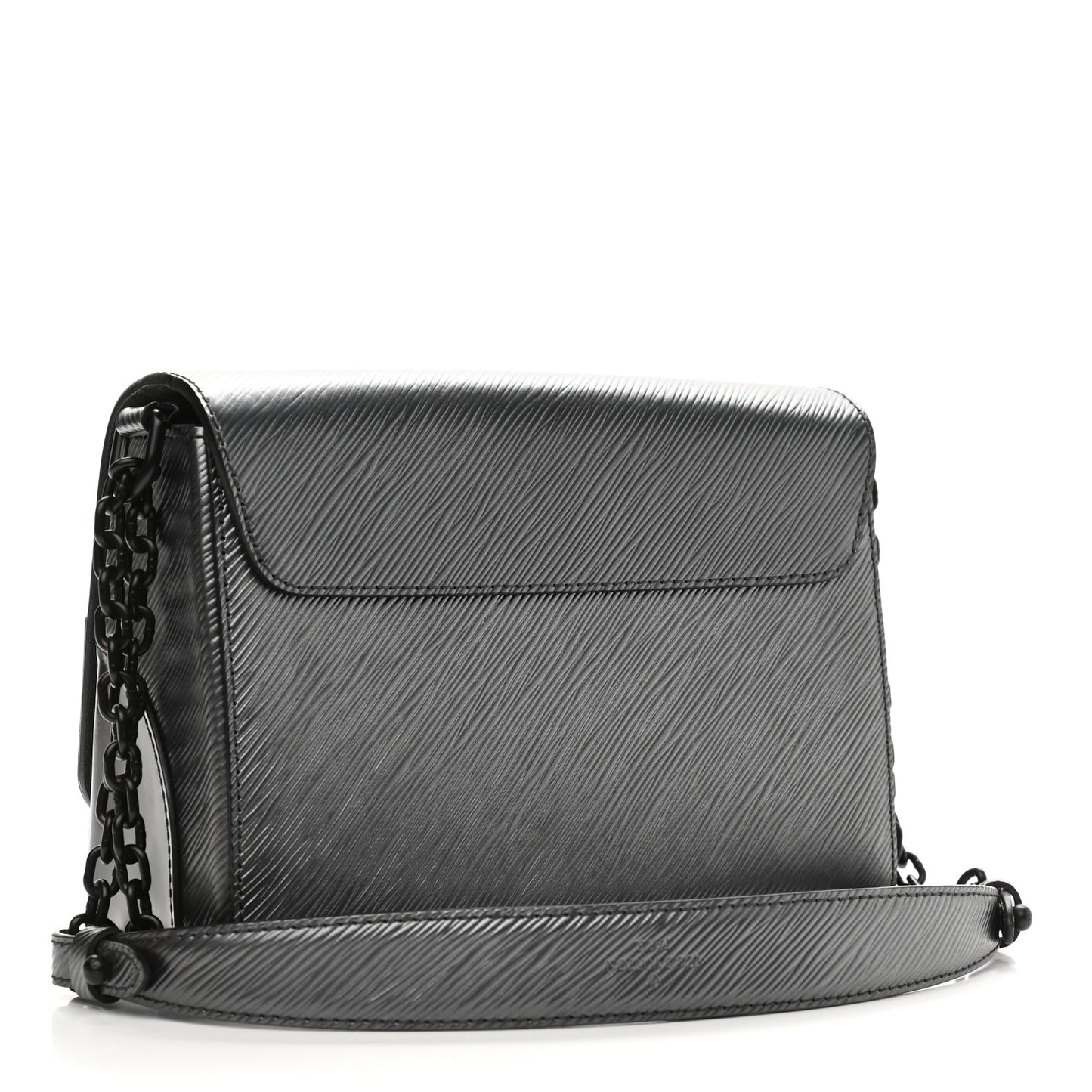 Epi Patent Twist Shoulder Bag MM Anthracite Nacre