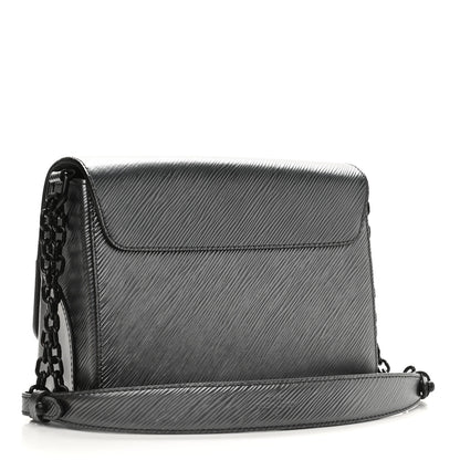 Louis Vuitton Epi Patent Twist Shoulder Bag MM Anthracite Nacre 4 of 9