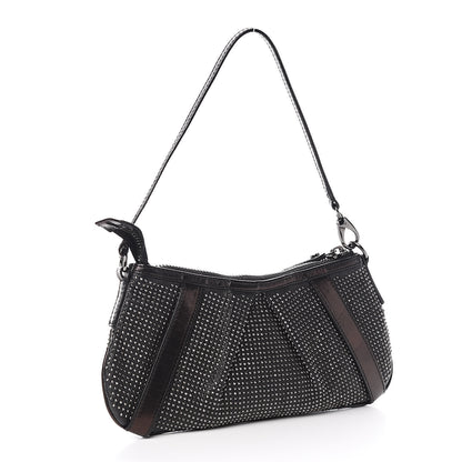 Burberry Calfskin Studded Shoulder Bag Black 3 of 11
