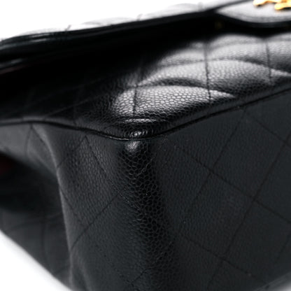 Chanel Caviar Quilted Jumbo Double Flap Black 7 of 19