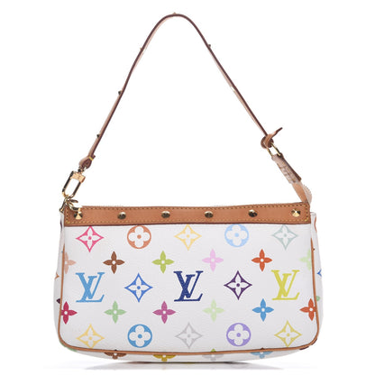 Louis Vuitton Monogram Multicolor Pochette Accessories White 1 of 9