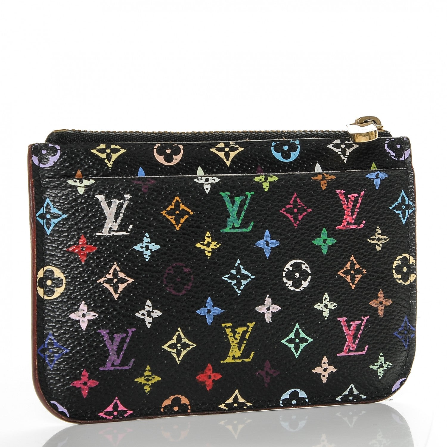 Louis Vuitton Monogram Multicolor Key Pouch Black Violet 3 of 6