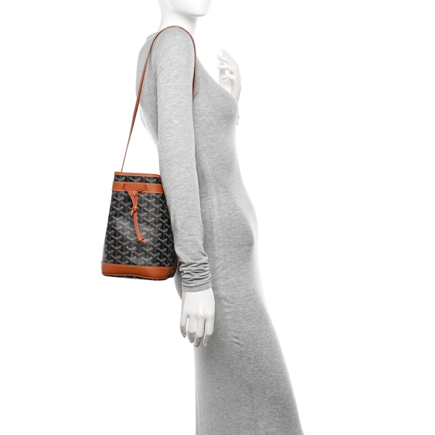 Goyard Goyardine Petit Flot Bucket Bag PM Black Gold 2 of 10