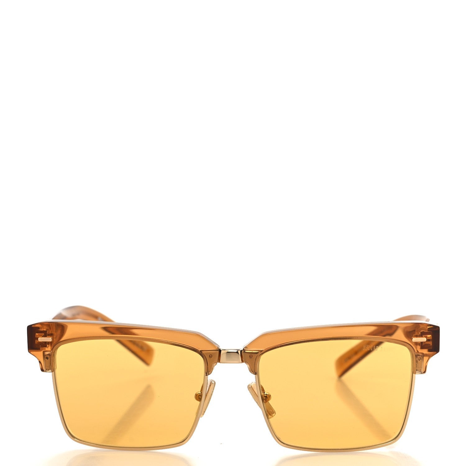 Miu Miu Acetate Square SMU10Z Sunglasses Transparent Caramel 2 of 7