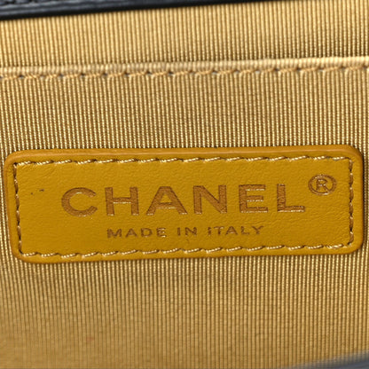 Chanel Calfskin Crocodile Embossed Graffiti Cocodile Medium Boy Flap Black 5 of 9
