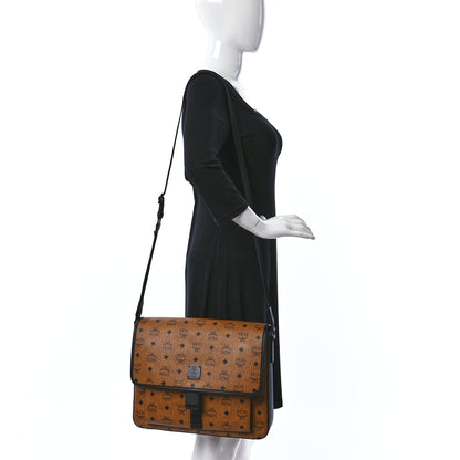 MCM Visetos Medium Klassik Messenger Bag Cognac Black 2 of 8