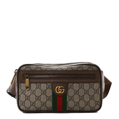 Gucci Soft GG Supreme Monogram Medium Ophidia Belt Bag Dark Brown 1 of 9