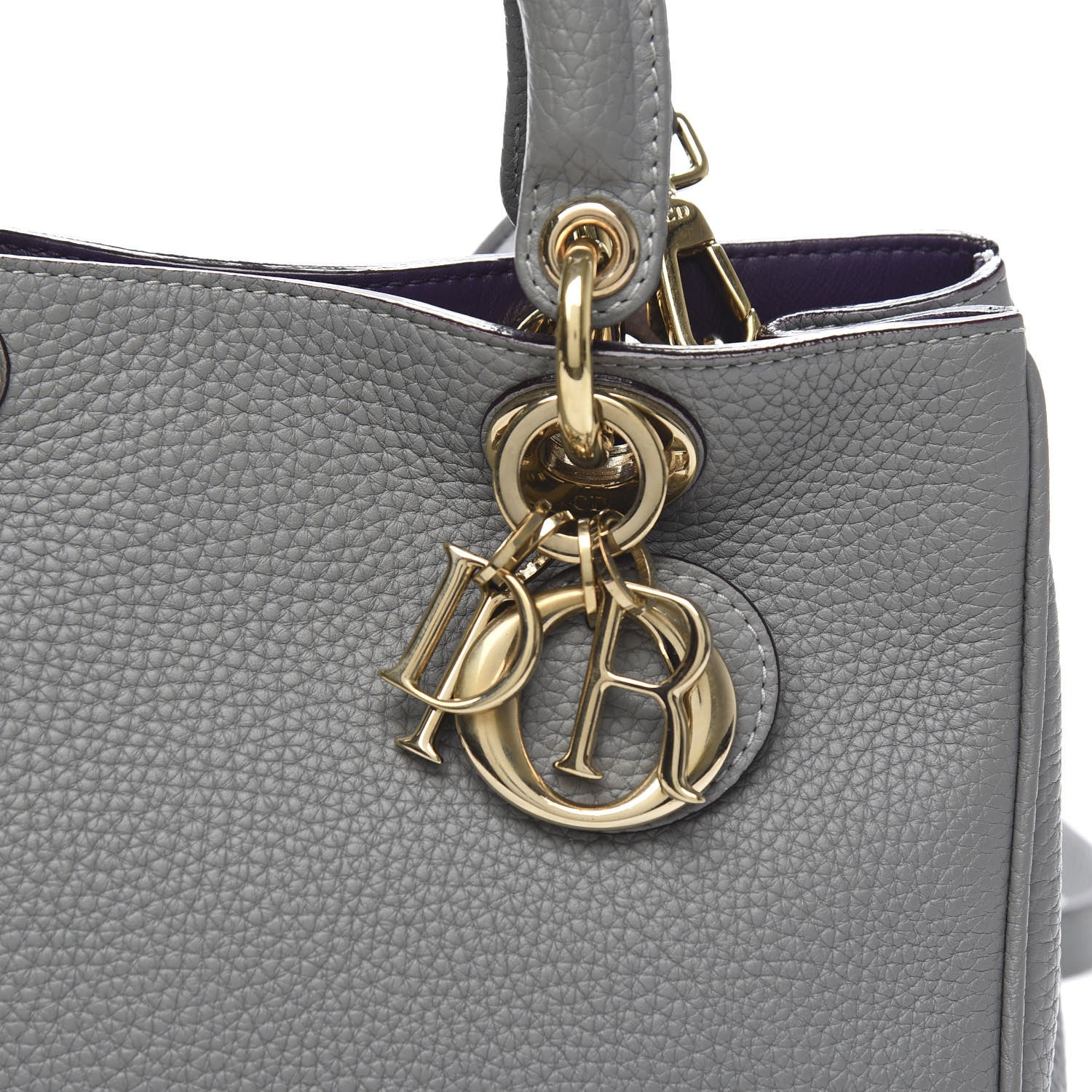 Christian Dior Bullcalf Mini Diorissimo Tote Gris 10 of 10