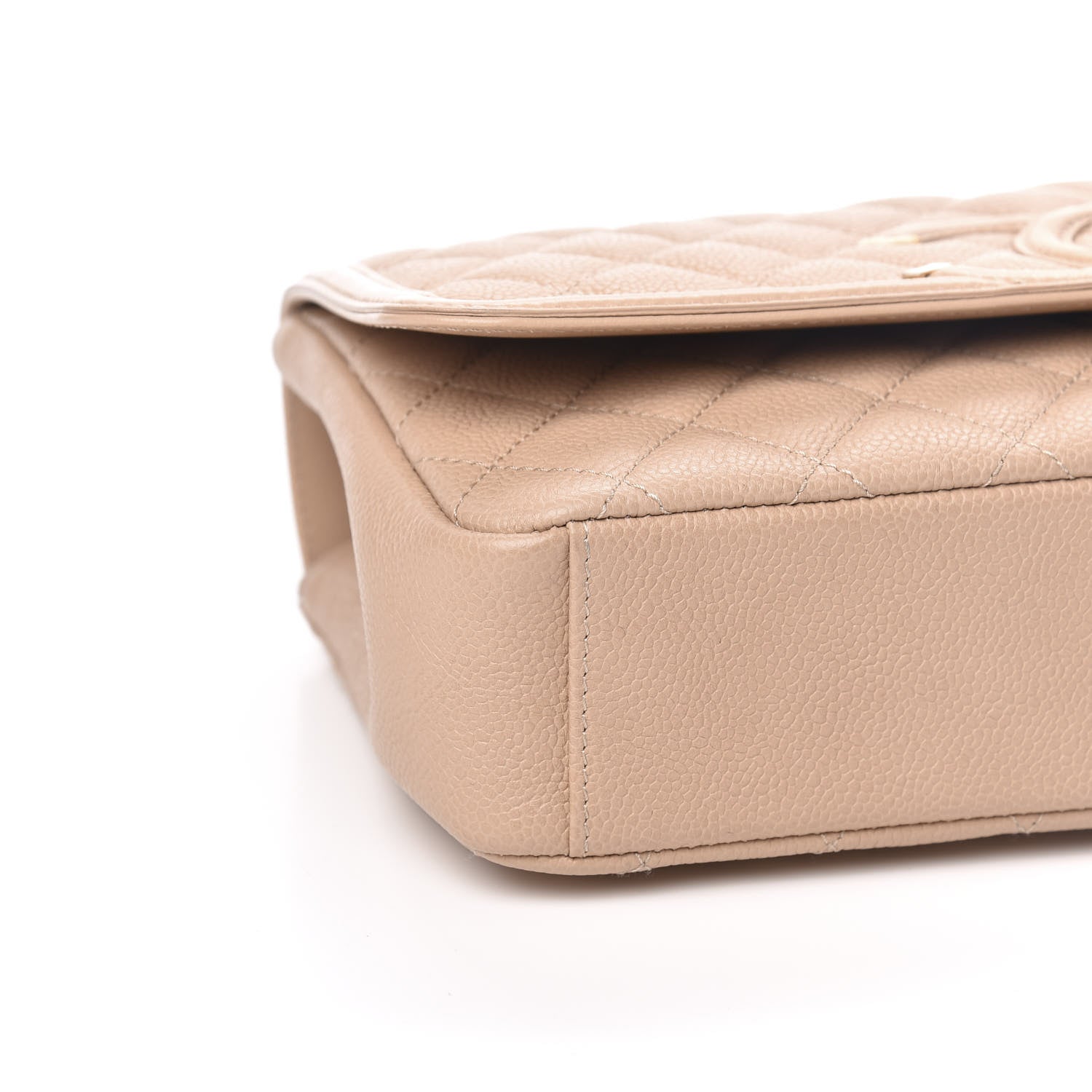 Chanel Caviar Quilted Medium CC Filigree Flap Beige 8 of 11