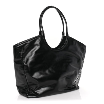 Miu Miu Nappa Large Ivy Tote Bag Black 2 of 8