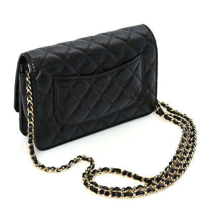 Chanel Caviar Quilted Wallet On Chain WOC  Black 2 of 9