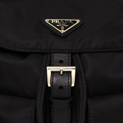 Prada Tessuto Nylon Saffiano Medium Backpack Black 12 of 12