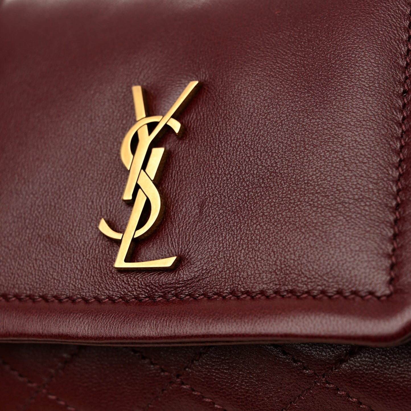 Lambskin Quilted Monogram Mini Nolita Rouge Cabernet