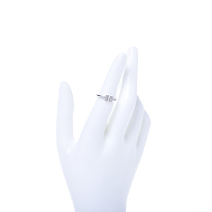Tiffany 18K White Gold Diamond T Wire Ring 50 5.5 2 of 5