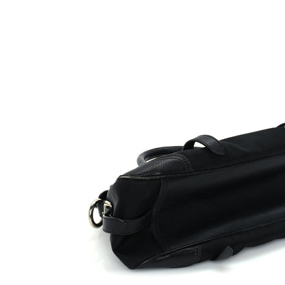 Prada Nylon Calfskin Buckle Shoulder Bag  Black 7 of 8