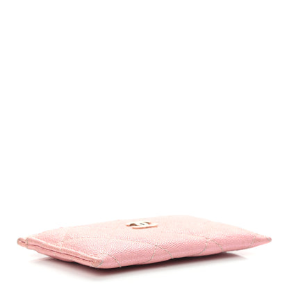 Chanel Iridescent Caviar Quilted Card Holder Pink 4 of 9