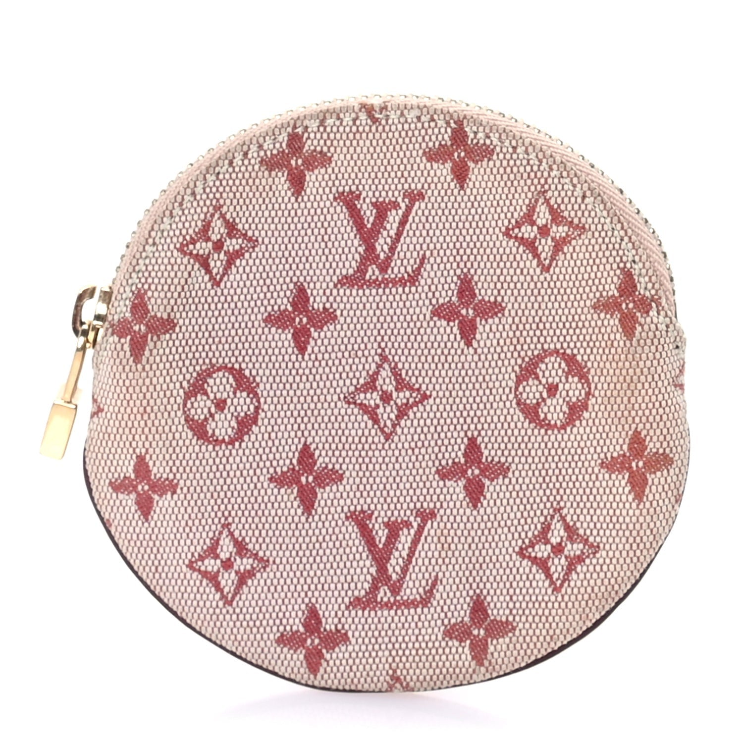 Louis Vuitton Mini Lin Croisette Round Coin Purse  Cherry 1 of 7