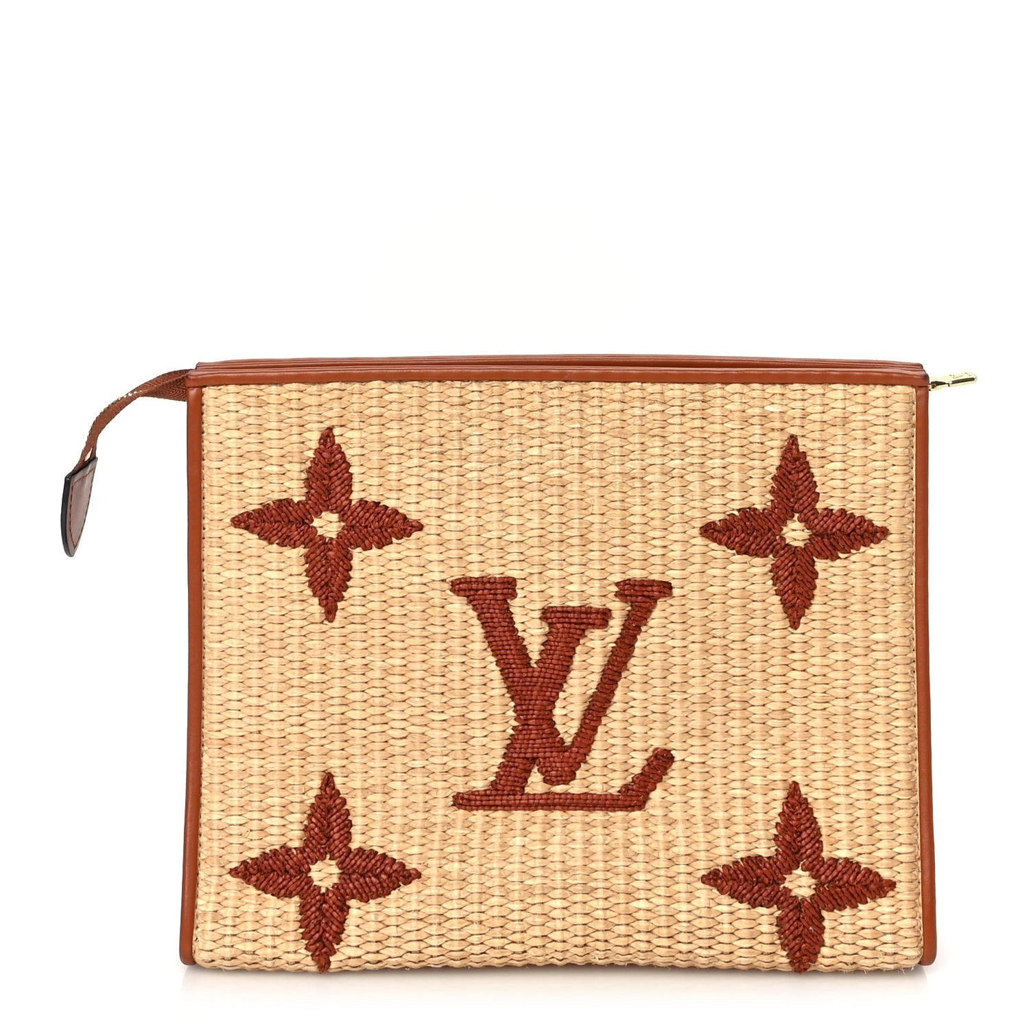 Louis Vuitton Raffia Monogram Giant Toiletry Pouch 26 Tan 1 of 7
