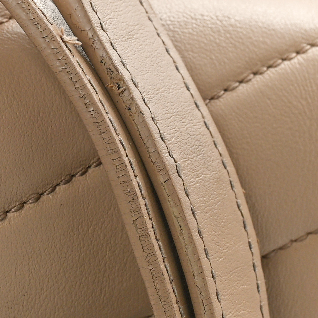 Calfskin Y Quilted Monogram Medium Loulou Chain Satchel Dark Beige