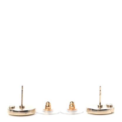 Chanel Pearl Coco Round Earrings Gold Pearly White 3 of 4