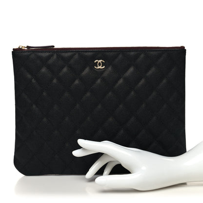 Chanel Caviar Quilted Medium Cosmetic Case Black 2 of 10