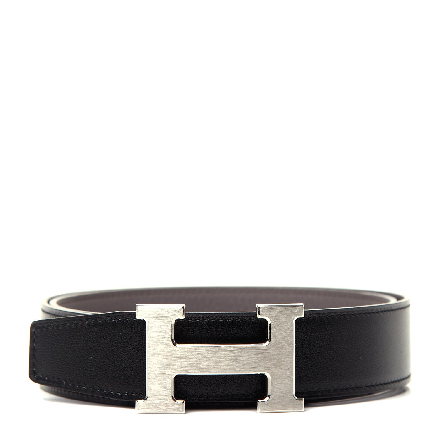 Hermes Box Togo 32mm H Belt 85 Black Etain 1 of 5