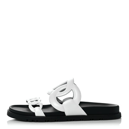 Hermes Nappa Womens Extra Sandals 38 White 1 of 9