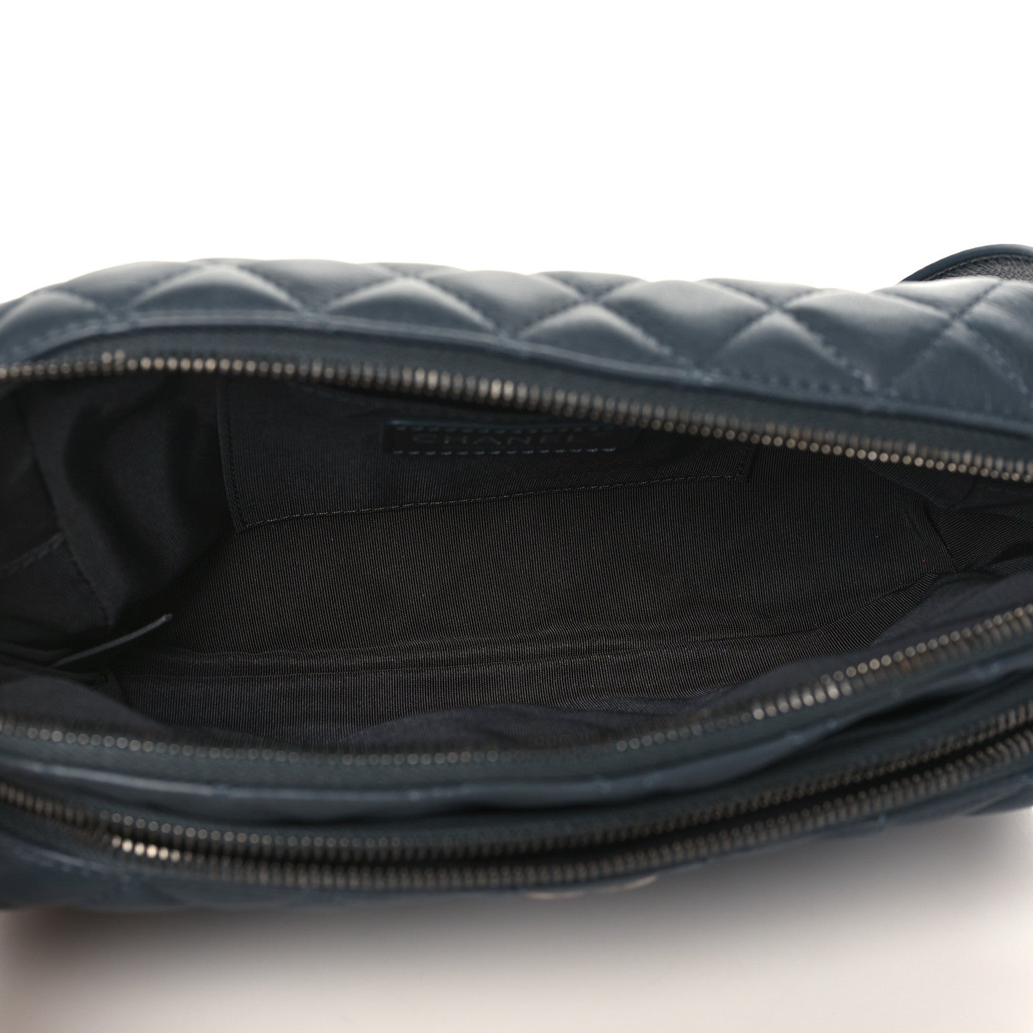 Chanel Calfskin Quilted Waist Bag Dark Grey 5 of 9