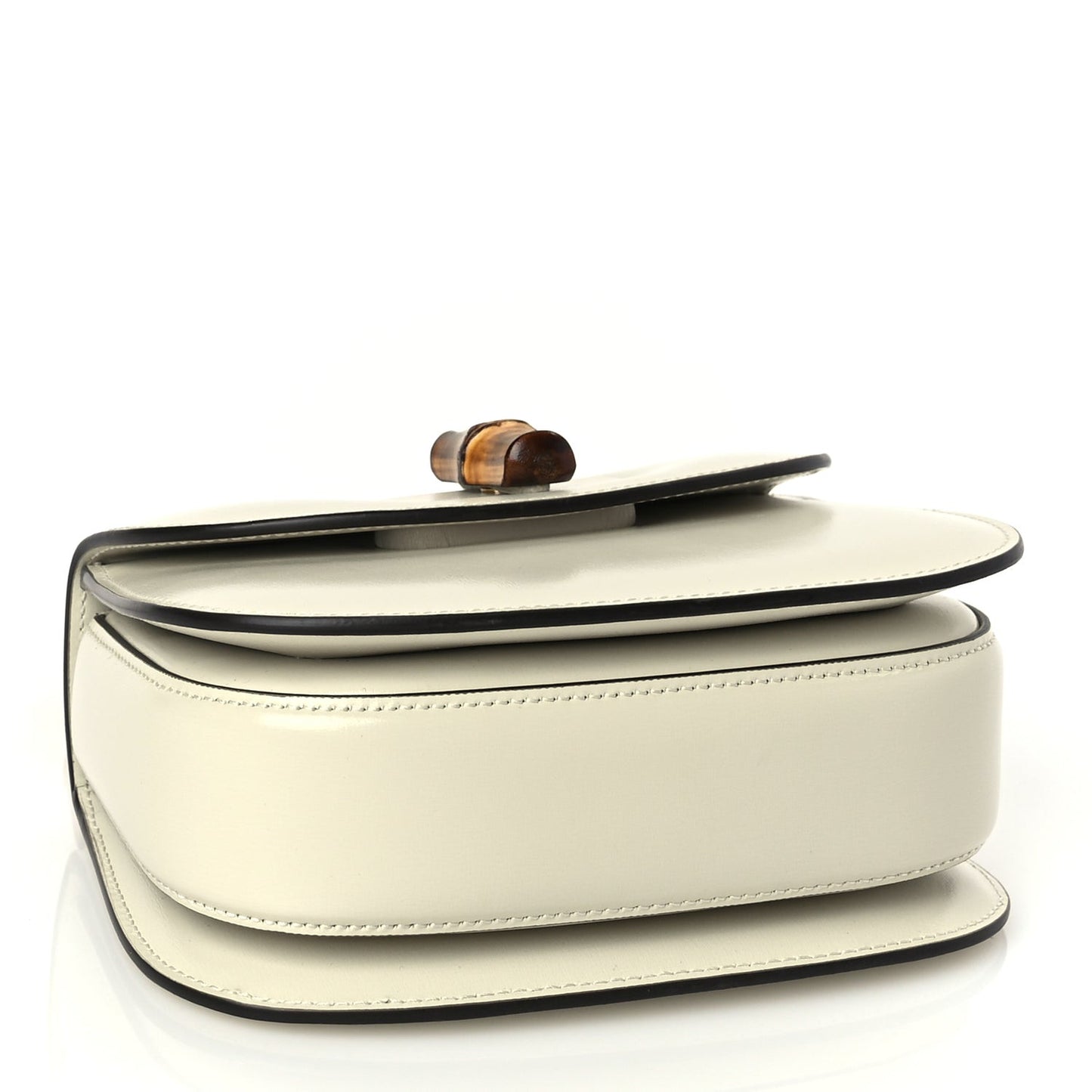 Boarded Dyana Lux Calfskin Web Mini Bamboo 1947 Top Handle Bag Mystic White