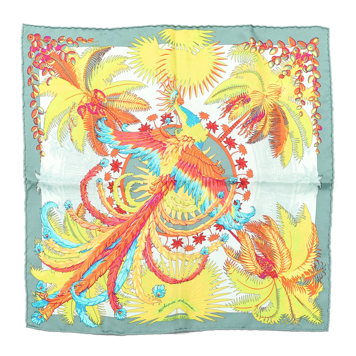Hermes Silk Mythiques Phoenix Scarf 45 1 of 6