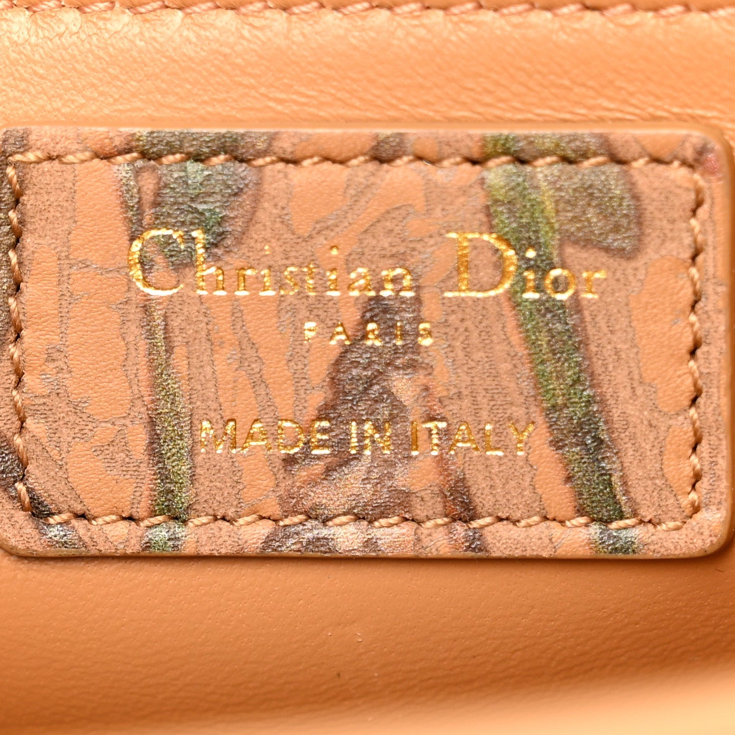 Christian Dior Calfskin Floral Printed 30 Montaigne Flap Bag Cuivre Multicolor 6 of 7
