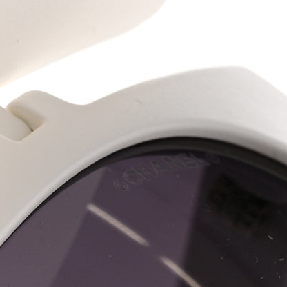 Chanel Acetate Visor Sunglasses 71046 Matte White 7 of 9