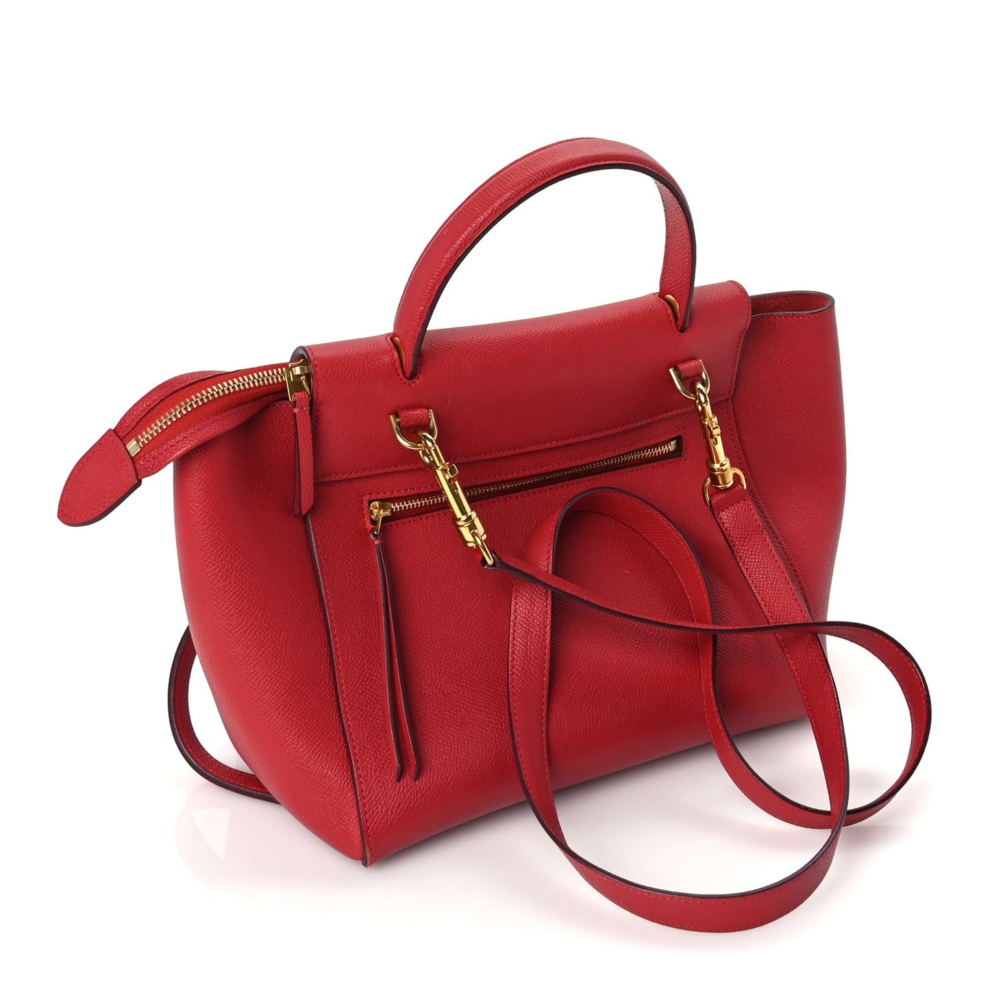 Grained Calfskin Micro Belt Bag Coquelicot