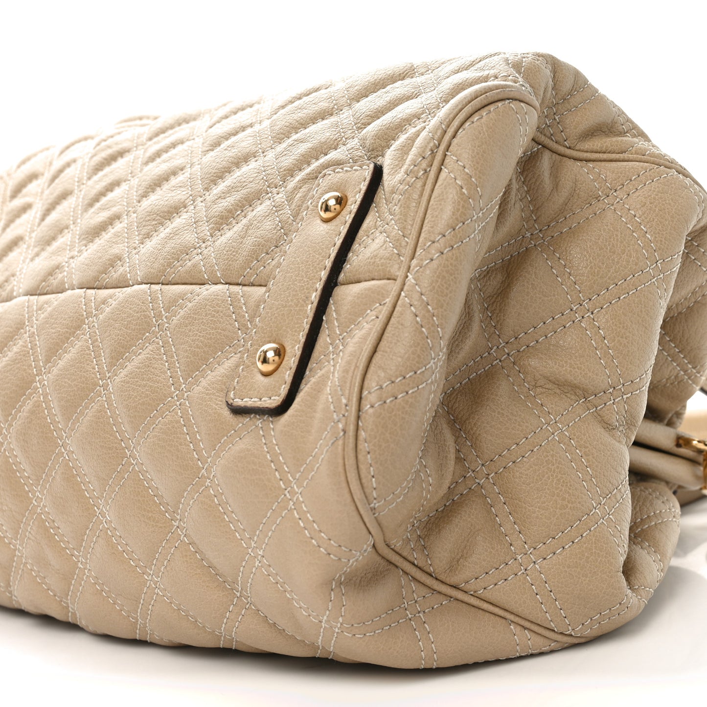 Calfskin Quilted Stam Camel