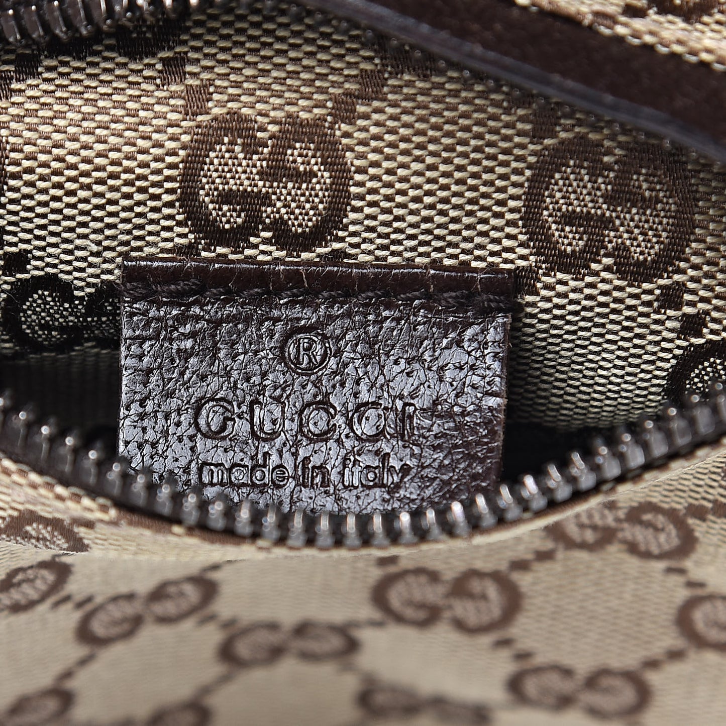 Monogram Web Belt Bag Dark Brown