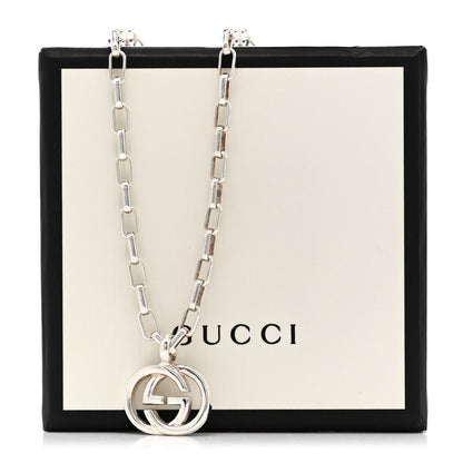 Gucci Sterling Silver Interlocking G Pendant Necklace 5 of 5