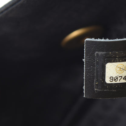 Chanel Satin Quilted Extra Mini Flap Black Gold 8 of 9