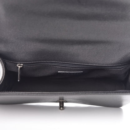 Chanel Caviar Chevron Quilted New Medium Boy Flap Black 5 of 9