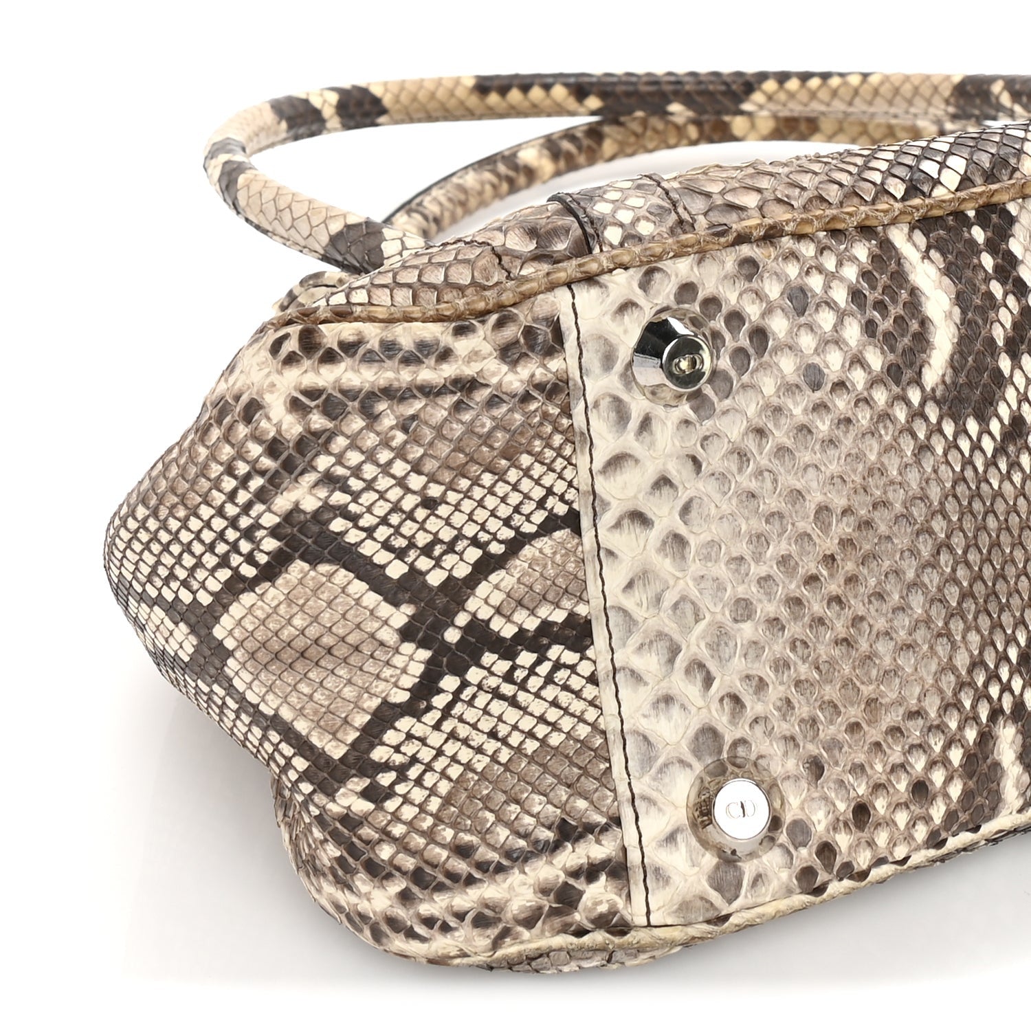 Christian Dior Snakeskin Saint Germain Bag Beige 7 of 8